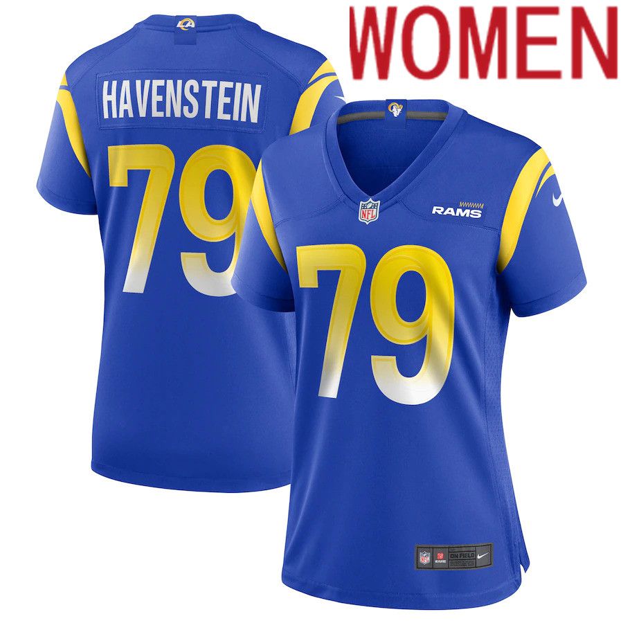 Women Los Angeles Rams #79 Rob Havenstein Nike Royal Game NFL Jersey